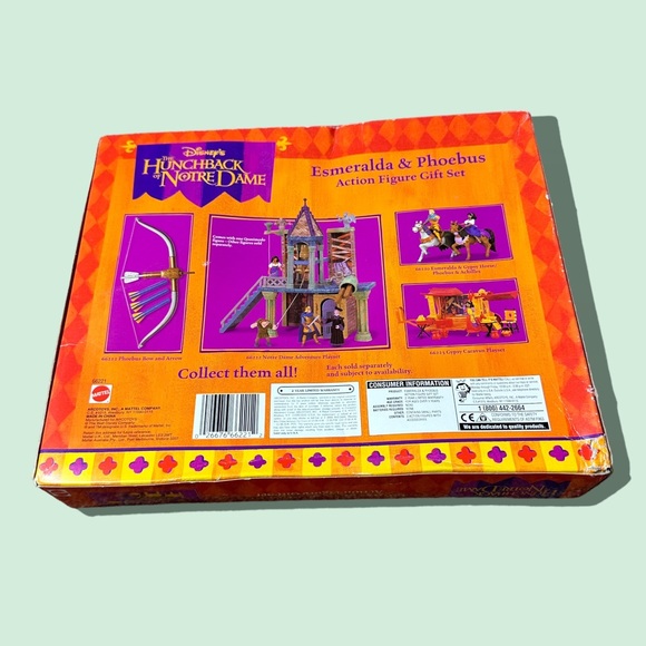 Vintage Disney Mattel 1997 Hunchback Of Norte Dame Esmerelda & Phoebus Toy Set - Picture 5 of 9